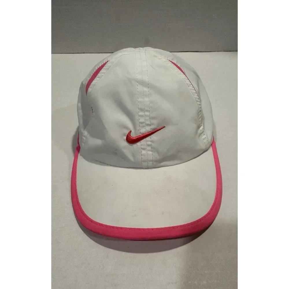 Nike Featherlight Dri Fit Toddler Hat Cap Pink White Light Weight